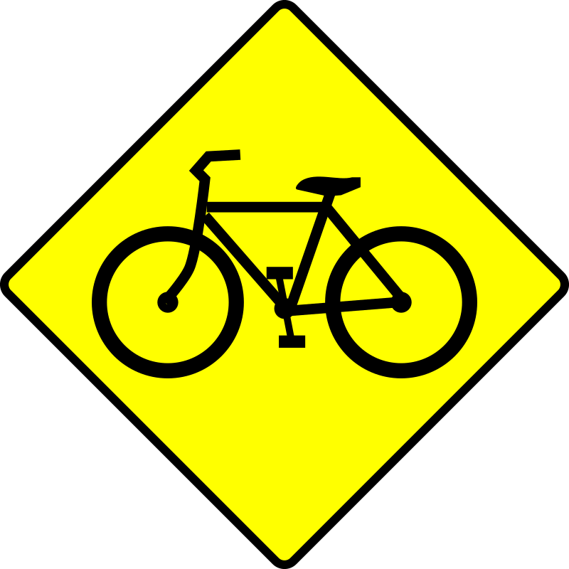 Bicycle Caution Sign