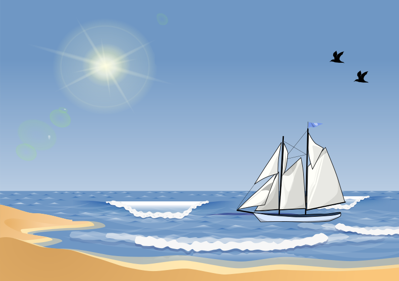 Sailboat at a Beach