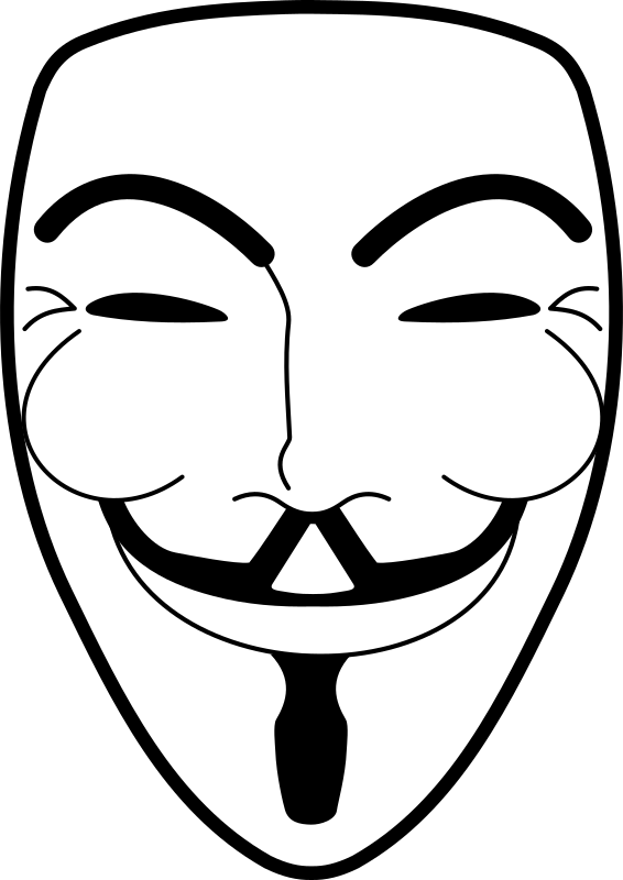 Fawkes mask or Anonymous mask vector illustration Drawing by