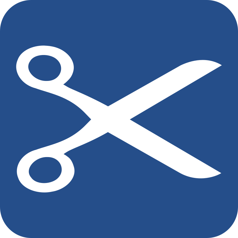 Openclipart Scissors Favicon Blue Button