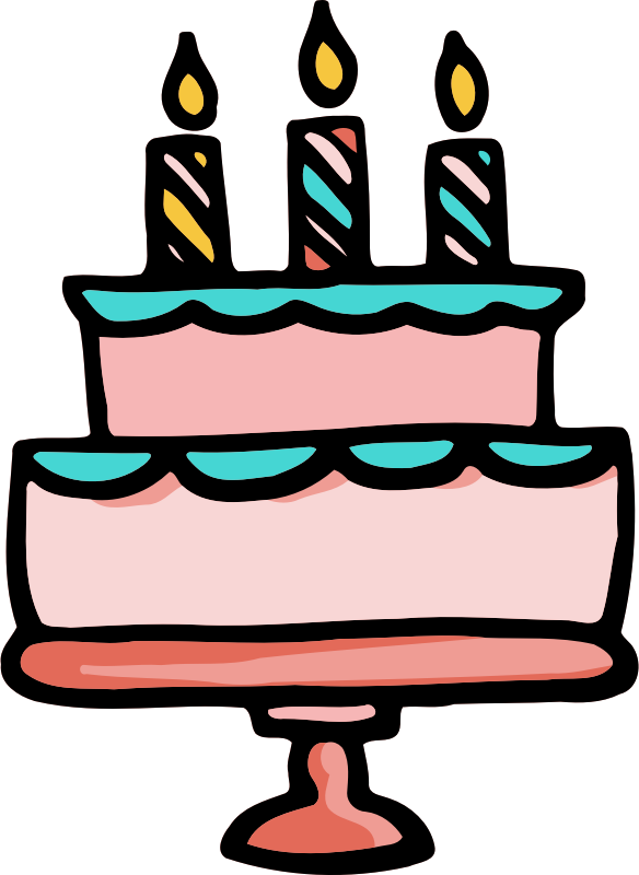 3 birthday candle clip art