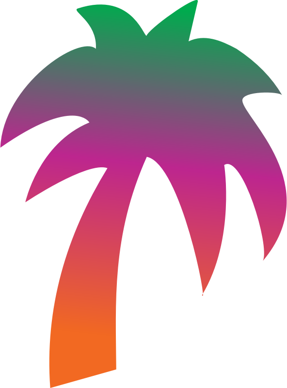 Rainbow palm tree