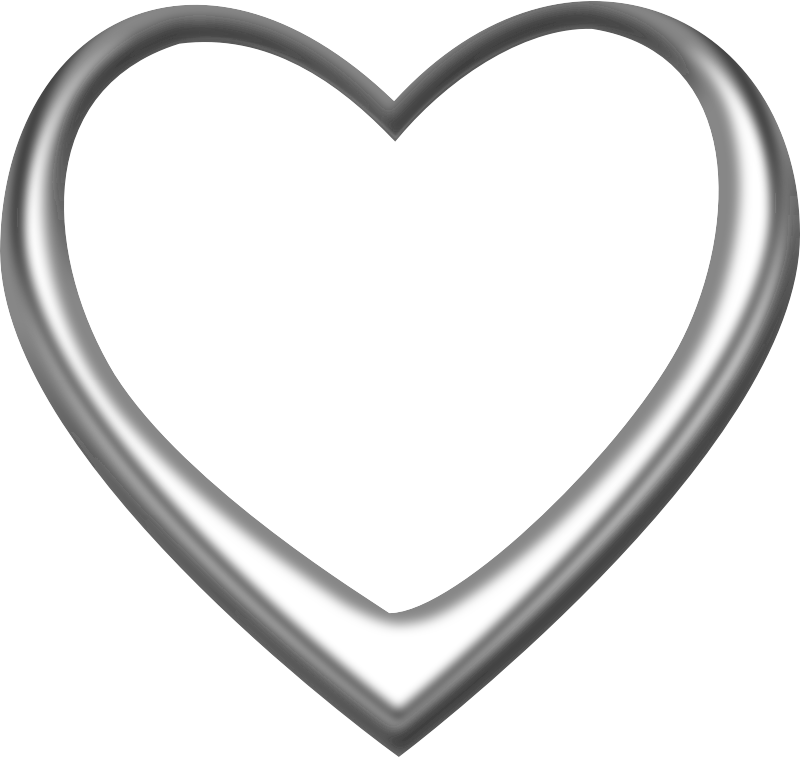 silver hearts clip art