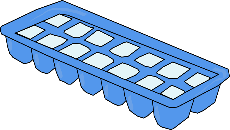 Blue Ice Cube Tray - Openclipart