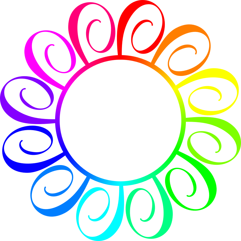 Rainbow frame - Openclipart