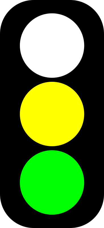 Yellow & green traffic light indicator