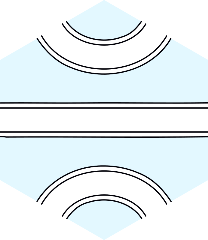 Hexagonal path / knot tile