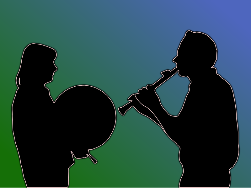 Two Folk Musicians