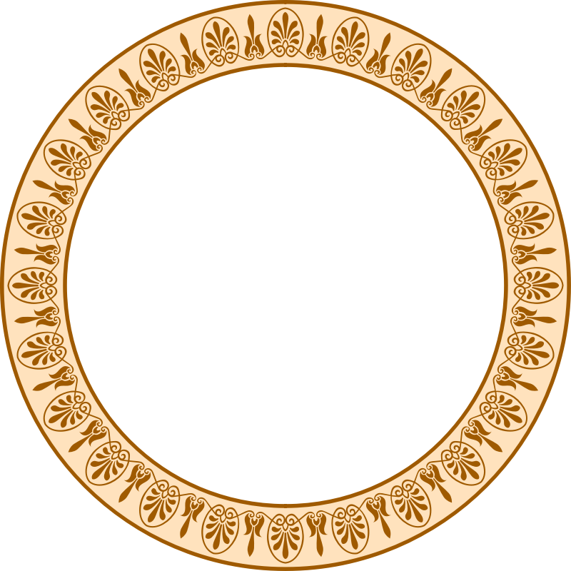 Circular Greek arabesque frame 2 (colour)