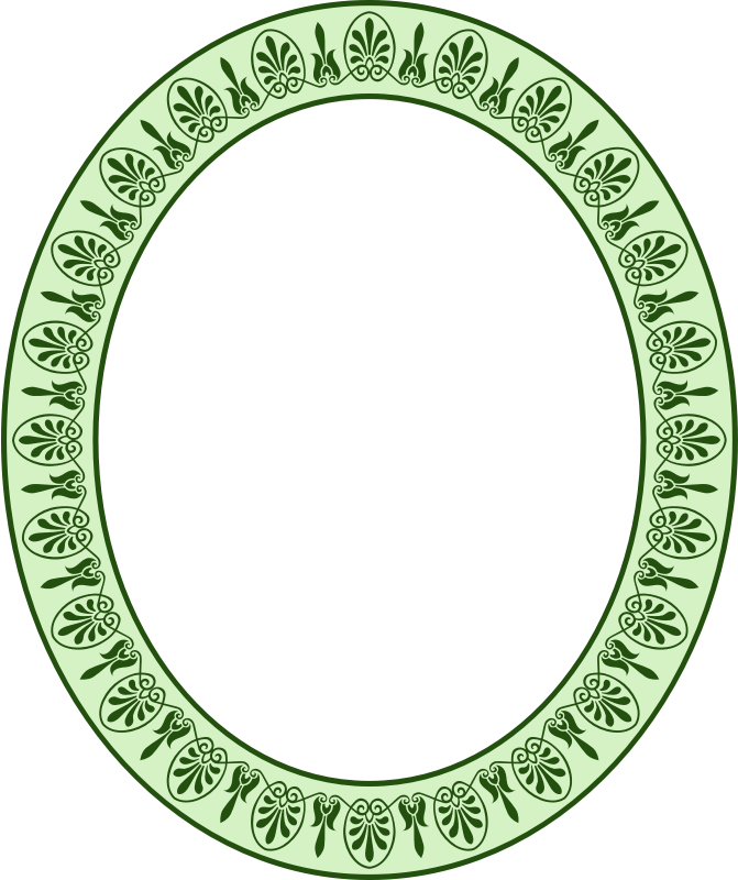 Elliptical Greek arabesque frame 2 (colour)