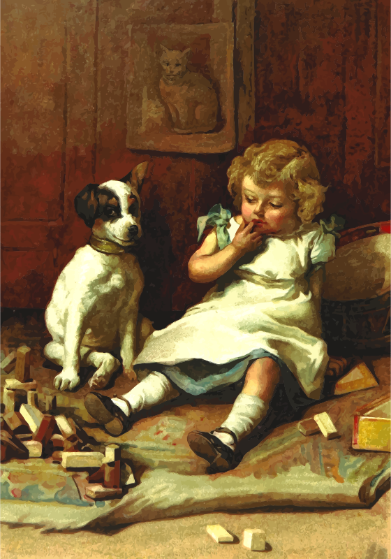 Girl with dog 2