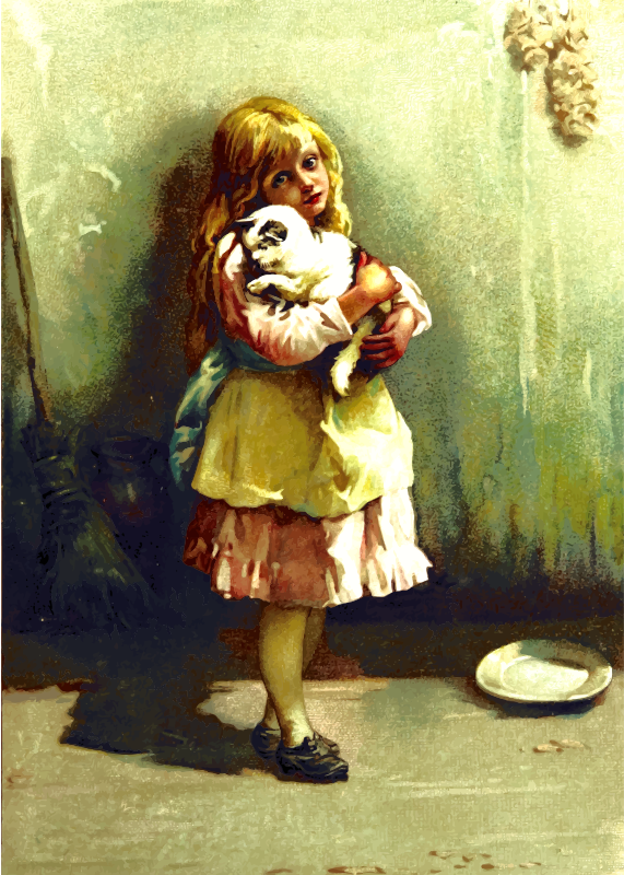 Girl and cat