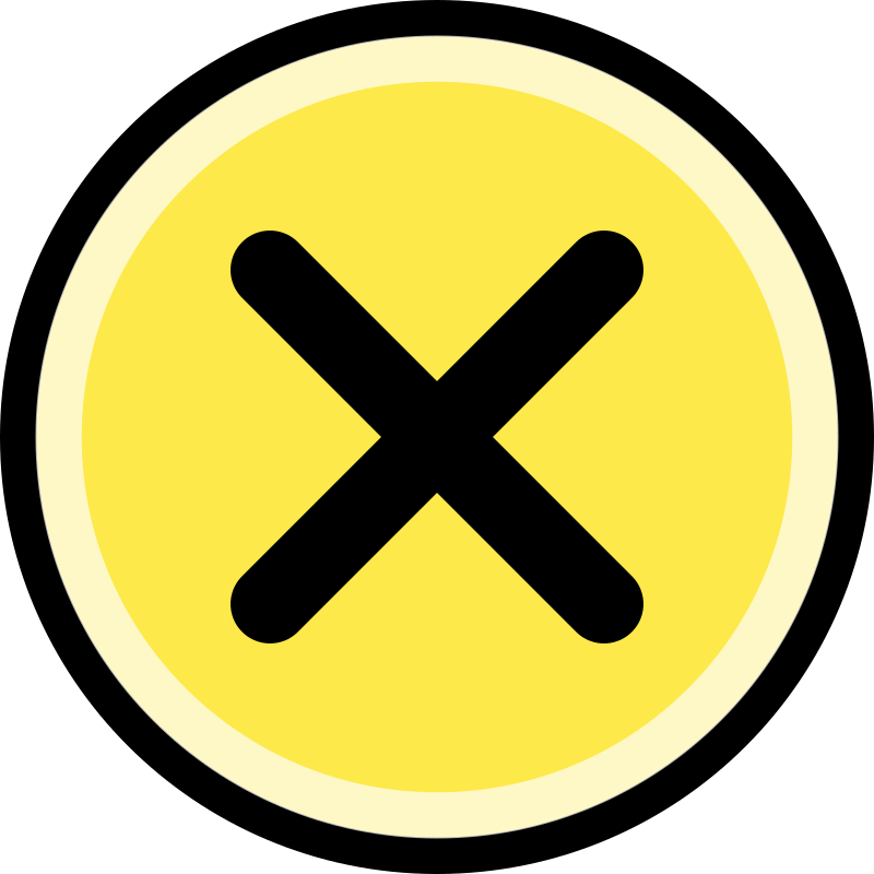 cancel button black