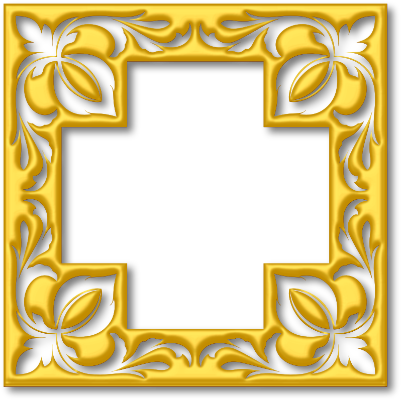 Gold cross frame