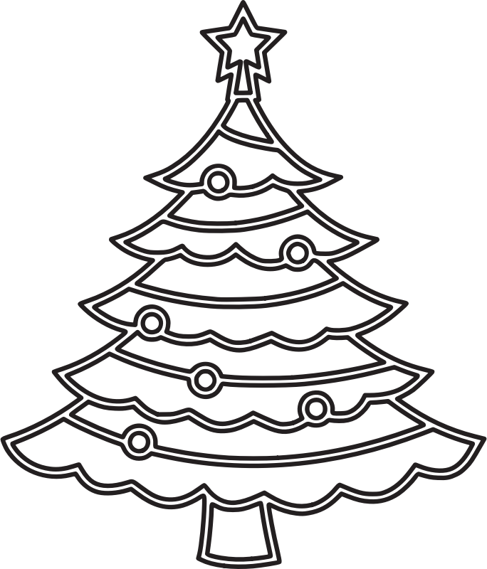 Christmas tree 6 (outline)