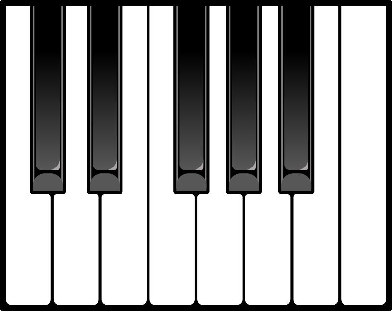 A piano keyboard octave - Openclipart