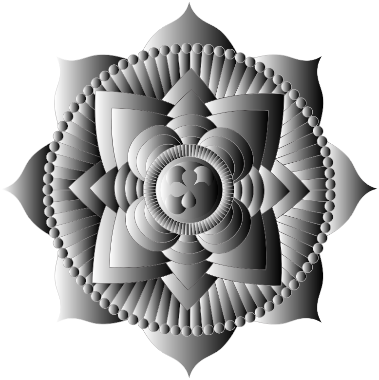 Prismatic Lotus Mandala Line Art 12