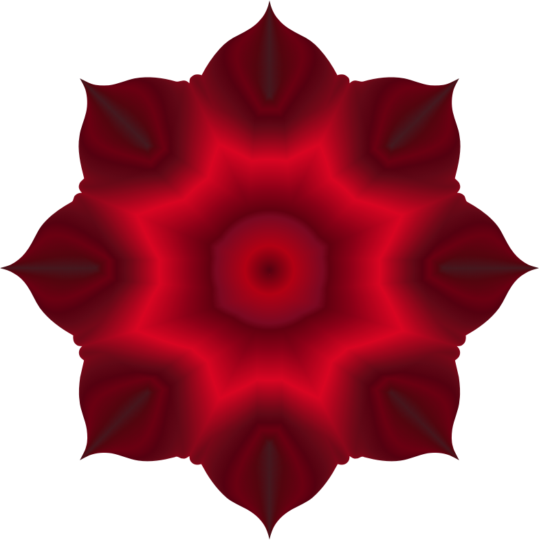 Floral Lotus Shape Crimson 2