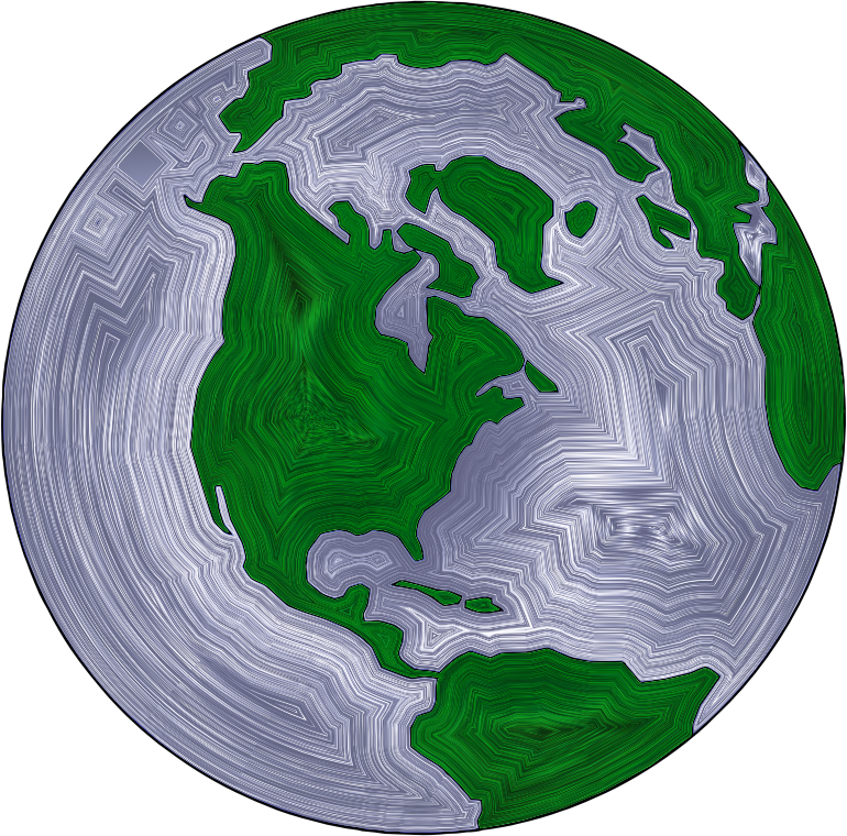 Earth Globe Stylized 2