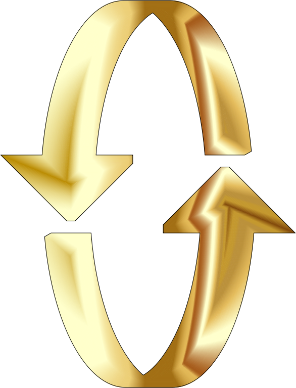 3D Gold Arrows