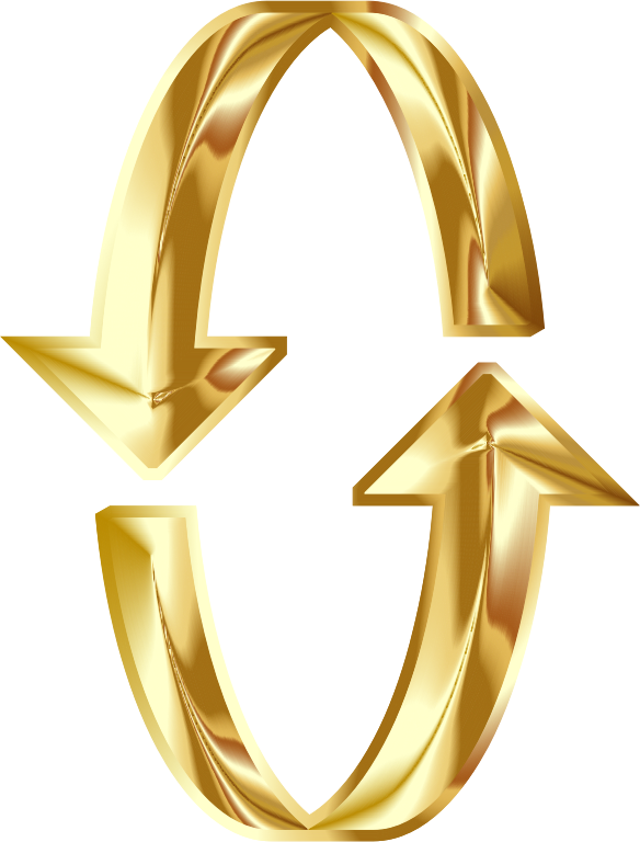 3D Gold Arrows 2