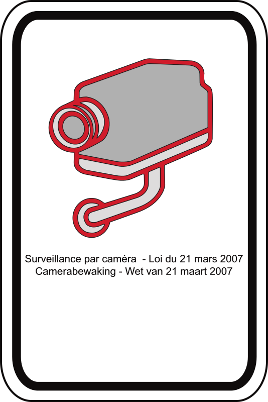 camera surveillance belgian symbol