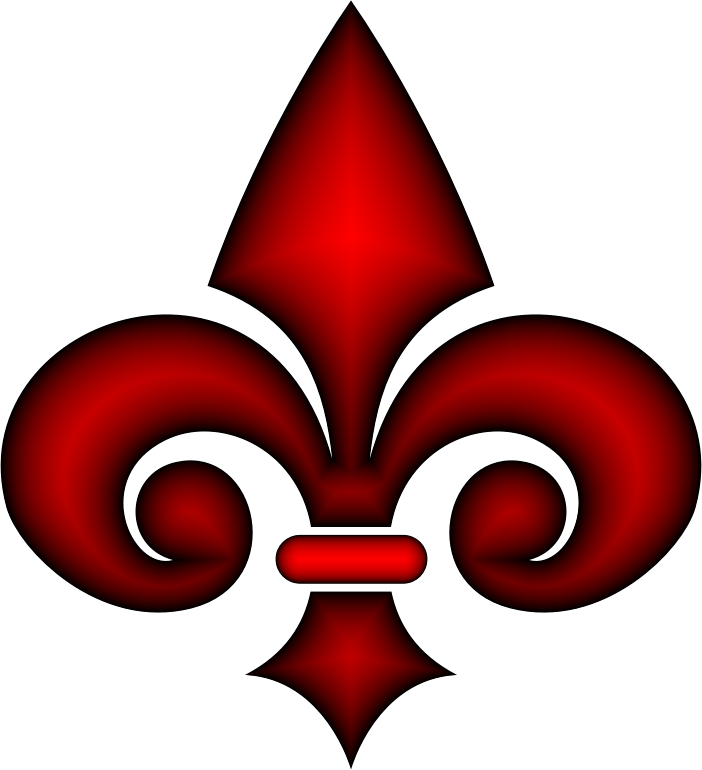 Fleur De Lis 3D Crimson