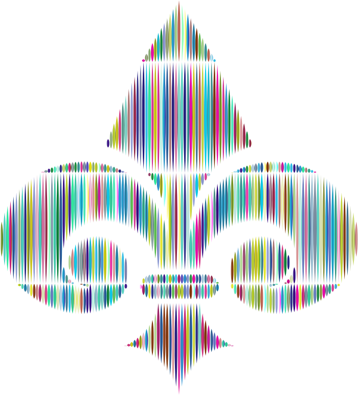 Fleur De Lis Stylized Prismatic