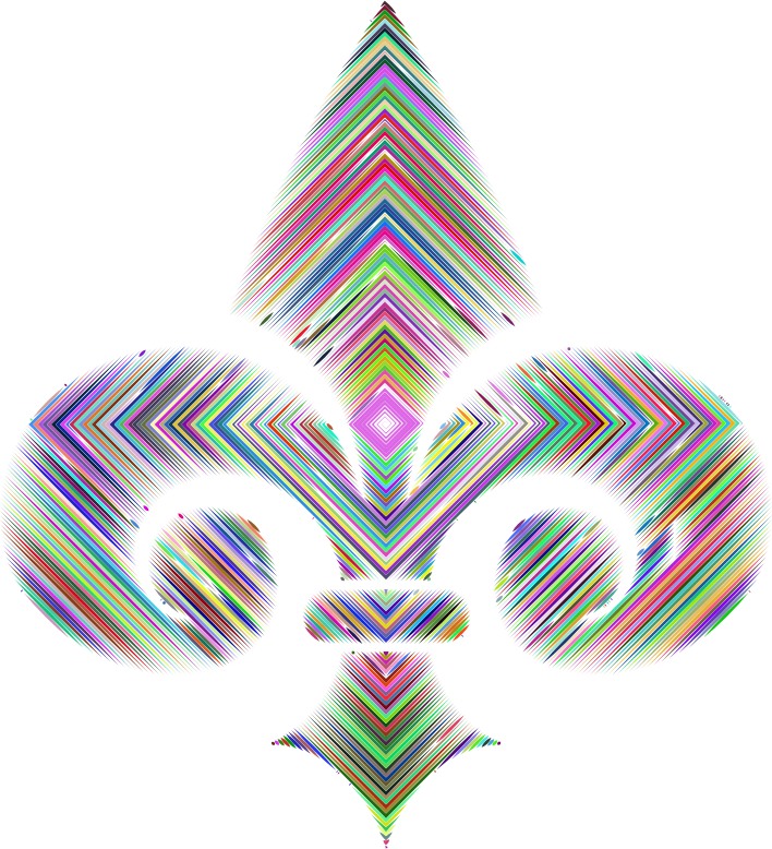 Fleur De Lis Stylized Prismatic 2