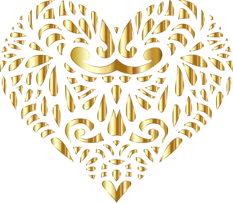 Decorated Gold Heart