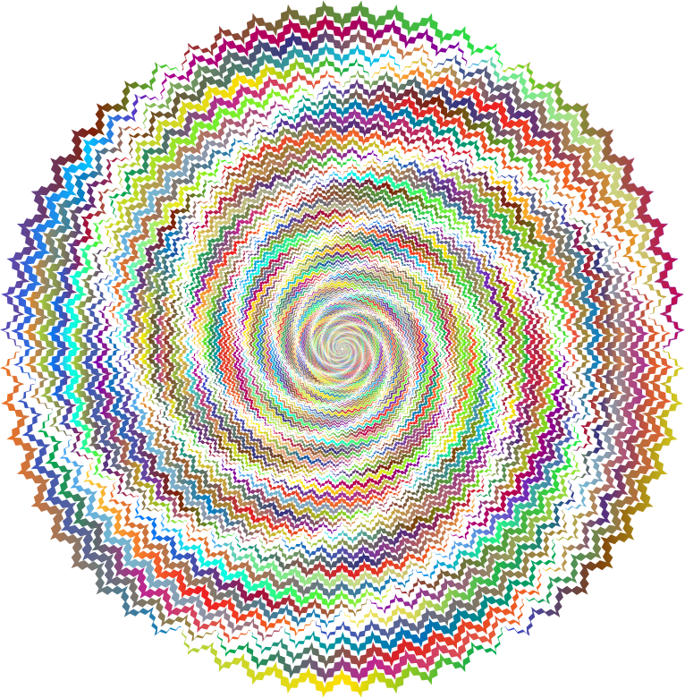 Decorative Abstract Prismatic Vortex No BG