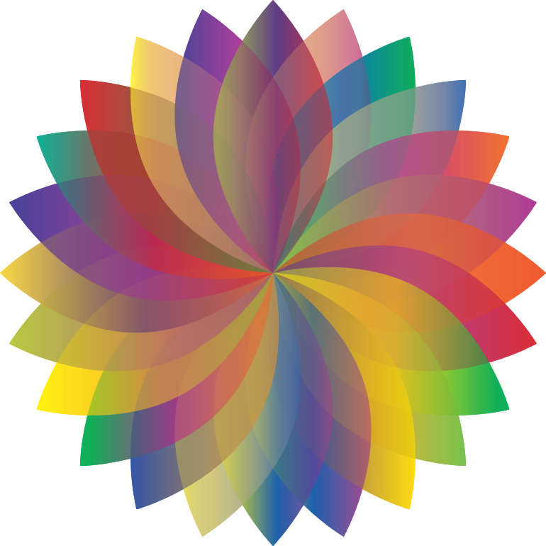 Prismatic Petals Mandala - Openclipart