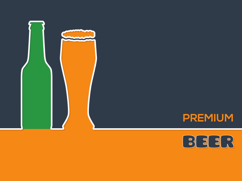 Premium beer vector background