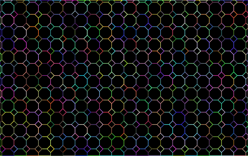 Octagonal Geometric Background Prismatic