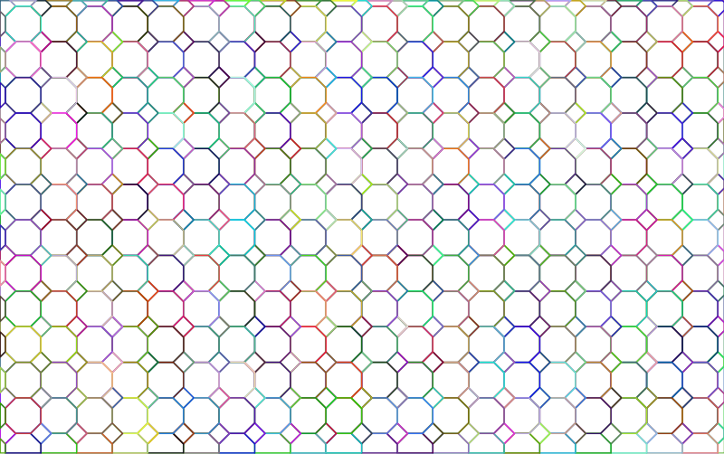 Octagonal Geometric Background Prismatic No BG