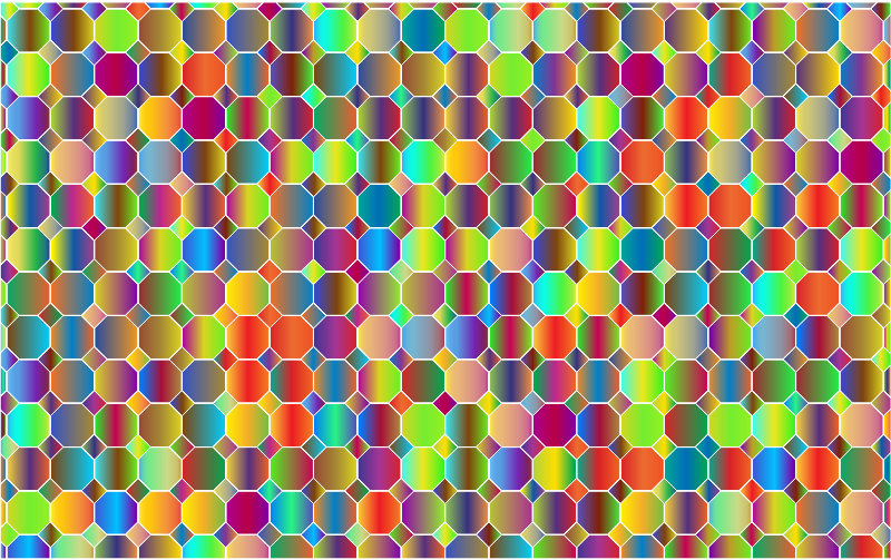 Octagonal Geometric Background Prismatic Type II 4