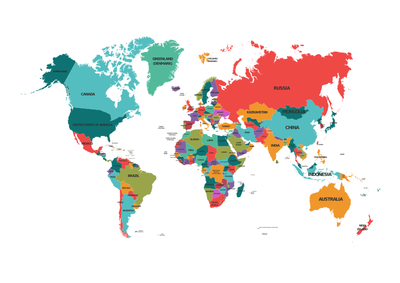 2018 World Political Map