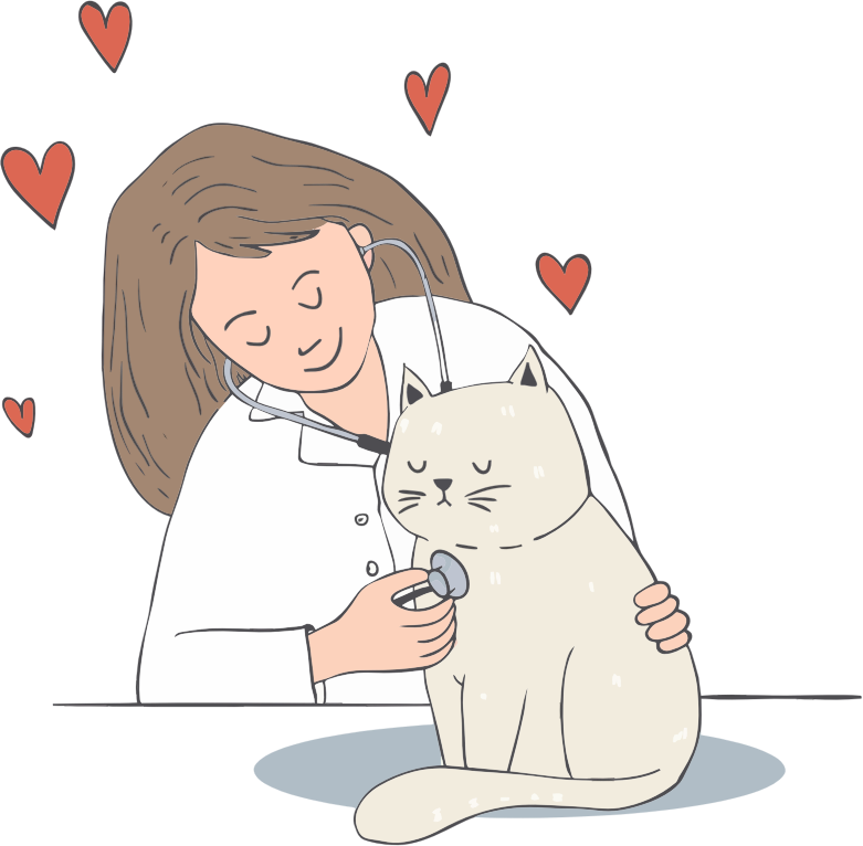 Veterinarian Cartoon Cat