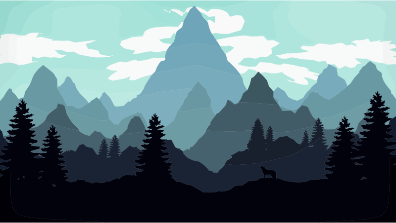 Digital Landscape Illustration - Openclipart