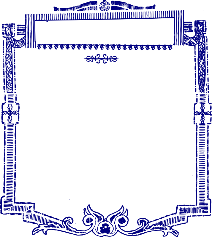 Blue Decoration Frame