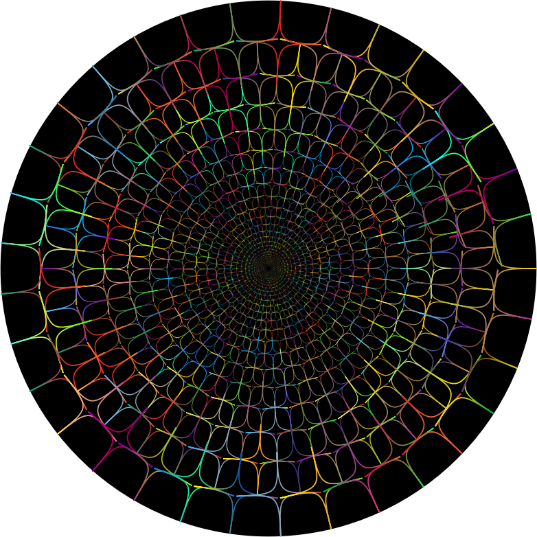 Abstract Line Art Vortex Prismatic