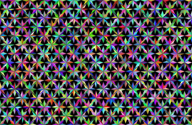 Prismatic Geometric Stars Background