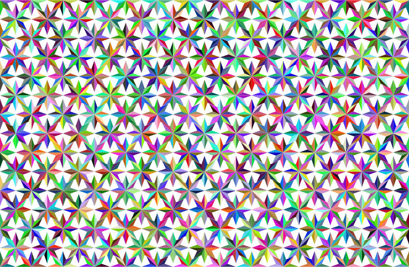 Prismatic Geometric Stars Background No BG