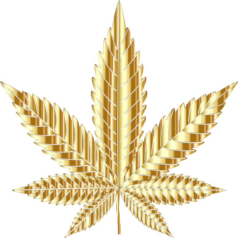 Marijuana Leaf Type II Gold