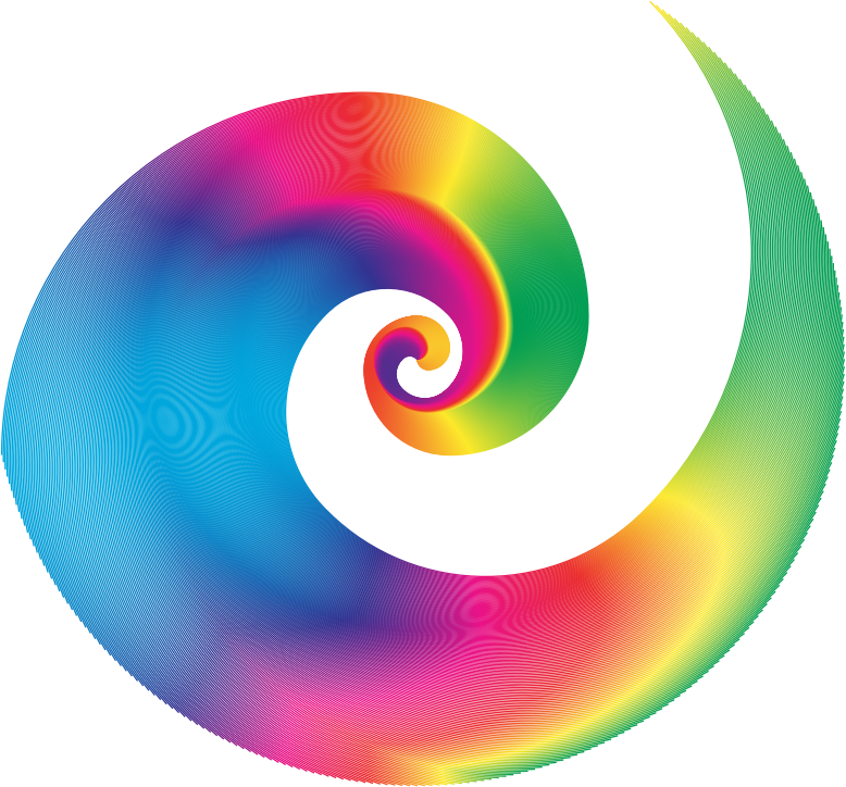 Golden Ratio Spiral Design Rainbow