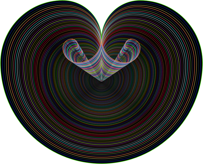 Golden Ratio Heart Line Art Type 2 With BG