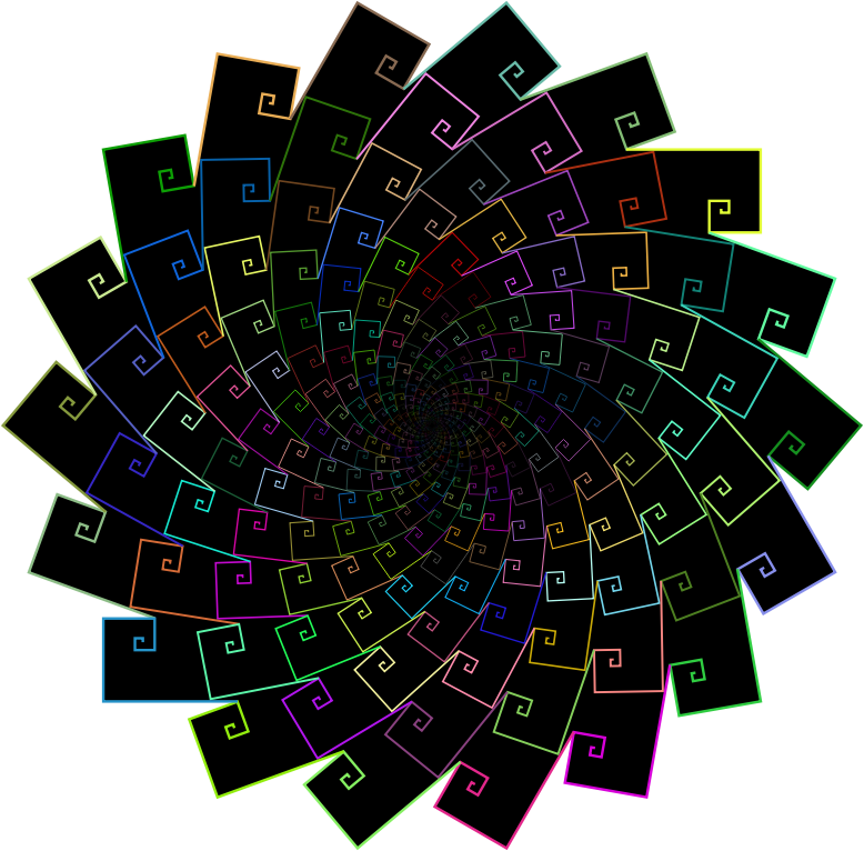 Golden Ratio Frame Geometric Vortex Prismatic