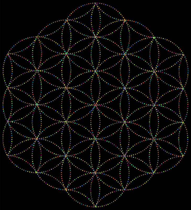 Flower Of Life Dots Prismatic