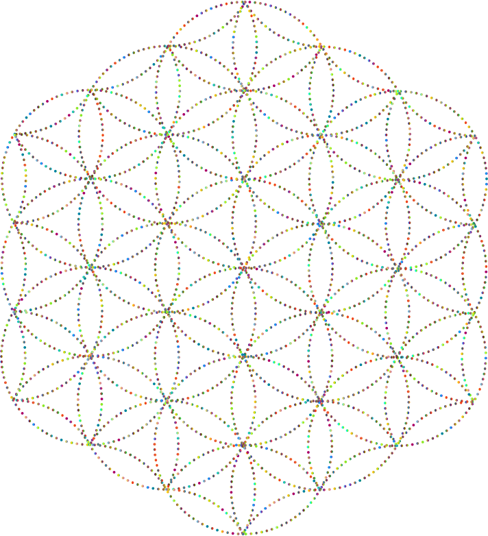 Flower Of Life Dots Prismatic No BG