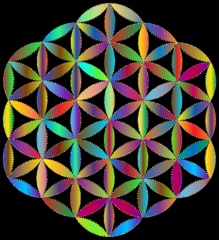 Flower Of Life Dots Prismatic 2